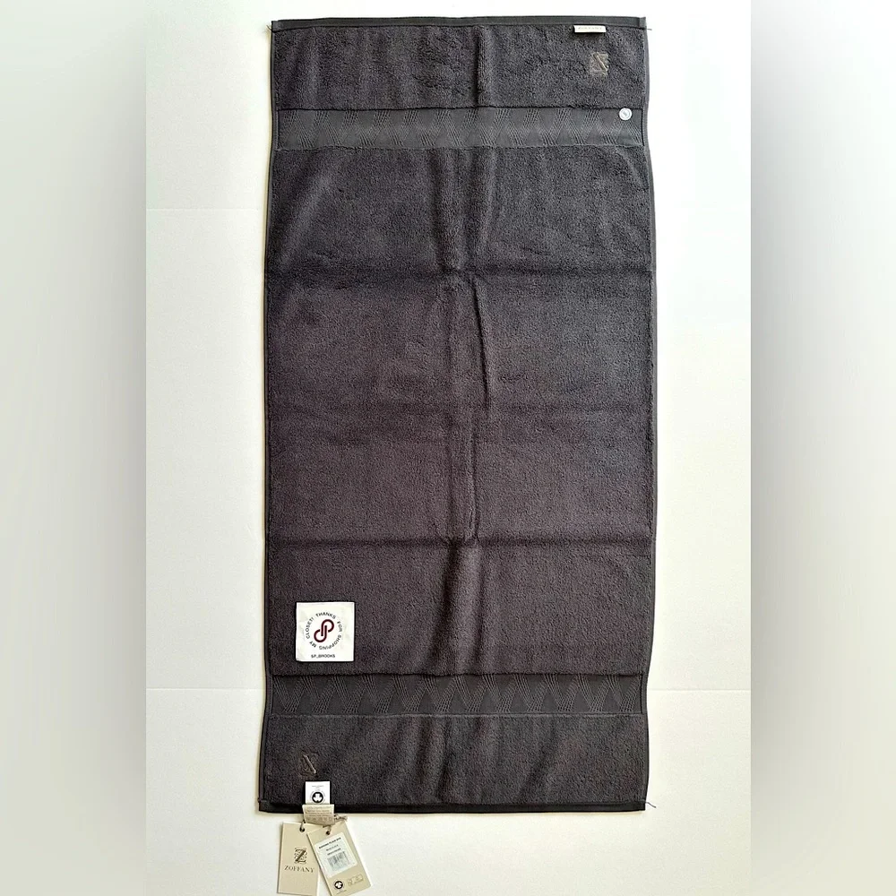 🎁ZOFFANY Hand Towels - Set of 2 - Bone Black - 3D20050HBK - Kanoko Plain Dye